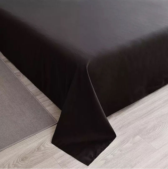 SteweHome Cotton Duvet Cover Set 200x220cm Double With 2 Pillowcases Black