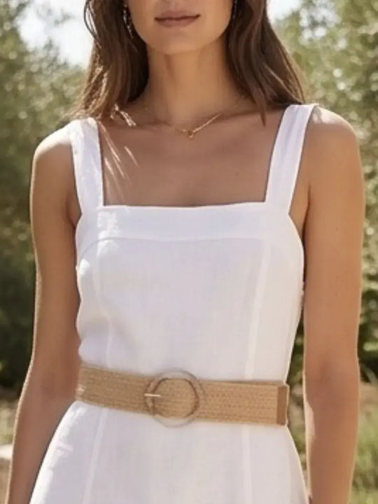 Women's Elastic Belt Beige