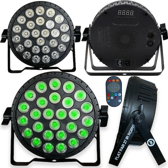 Light4me Προβολέας Spot LED PAR Flat Par 27 Ir RGBW