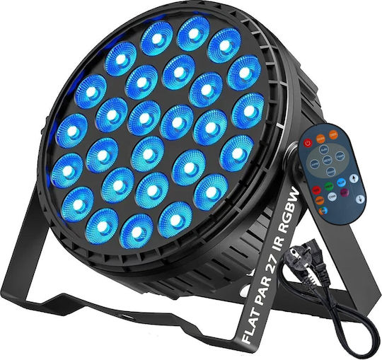 Light4me Προβολέας Spot LED PAR Flat Par 27 Ir RGBW