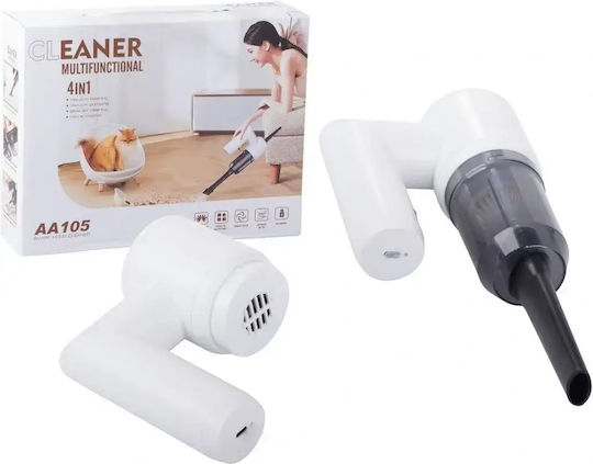 Car Handheld Vacuum & Blower 2 in 1 Rechargeable 12V White