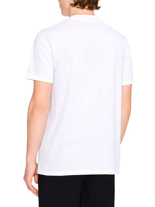 Armani Exchange Tricou Ecru-Negru