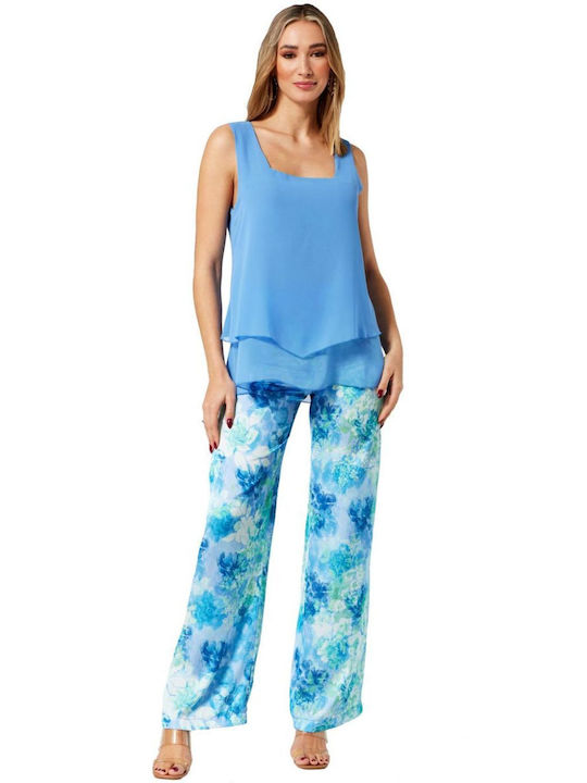 Bluza Damă Fără Mâneci Albastru Deschis Ltblue