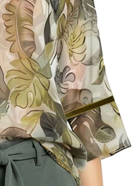 Bluza Damă Floral Khaki