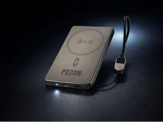 Verk Group 06396 Power Bank 5000mAh 20W με Θύρα USB-A και Θύρα USB-C Power Delivery Χρυσό