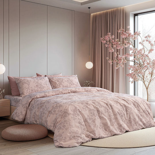 Beauty Home 12569 Σετ Σεντόνια Μονά με Λάστιχο 110x200+30εκ. Σάπιο Μήλο (3τμχ)