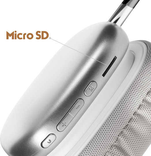 Avizar KASK-BT1635-WH Безжични Bluetooth On Ear Слушалки с 40 Часа Работа Бели