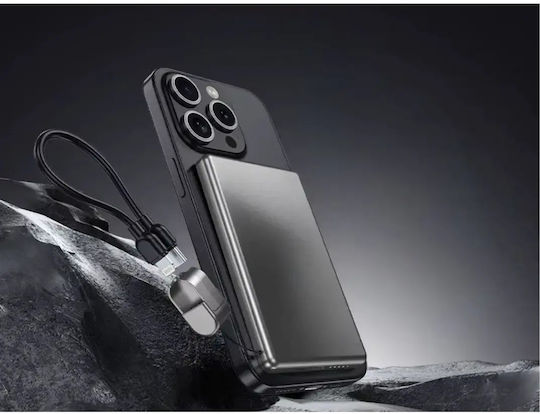 Verk Group 06396 Baterie Externă 5000mAh 20W Cu Port De Ieșire USB-A Și Port De Ieșire USB-C Gri