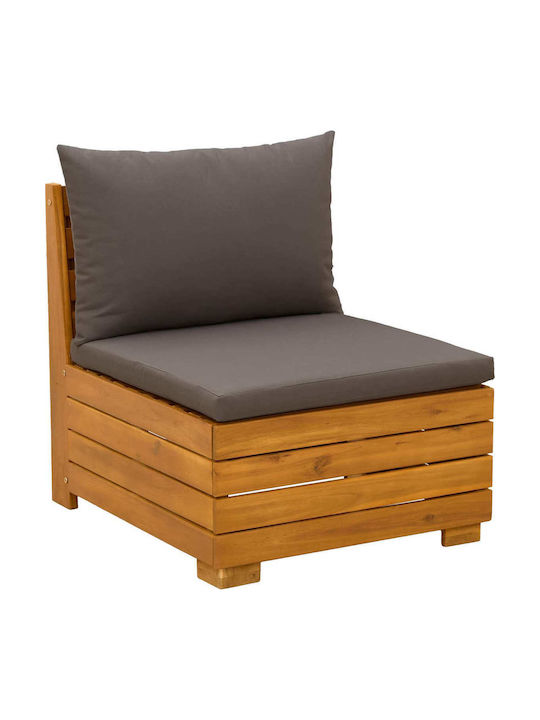 Drei-Sitzer Outdoor-Sofa Hölzernes mit Kissen