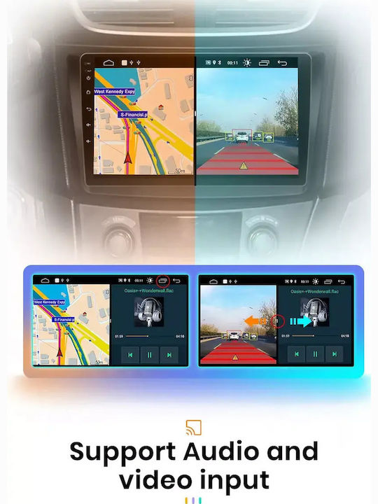 Car Audio System for Mitsubishi Colt 2013-2023 Bluetooth USB WiFi GPS Apple CarPlay Android Auto with 9" Touch Screen