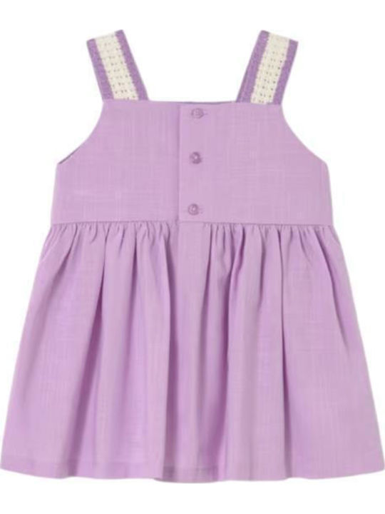 Girls Dress Sleeveless Knitted Lilac