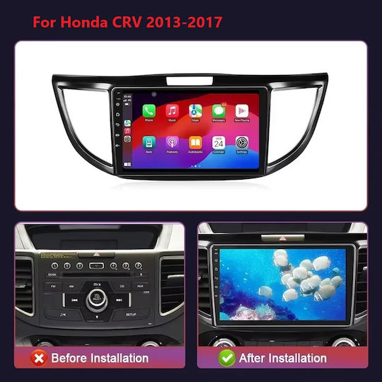 Auto-Audiosystem für Honda CR-V 2013-2017 Bluetooth USB Eingebautes Wi-Fi GPS Apple CarPlay Android Auto mit 9 Zoll Touchscreen