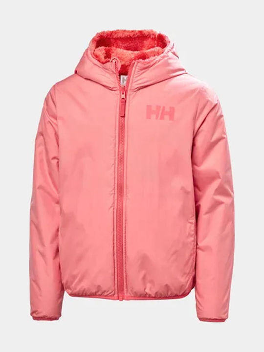 Kids' Casual Jacket Double Sided with Hood Coral Almond