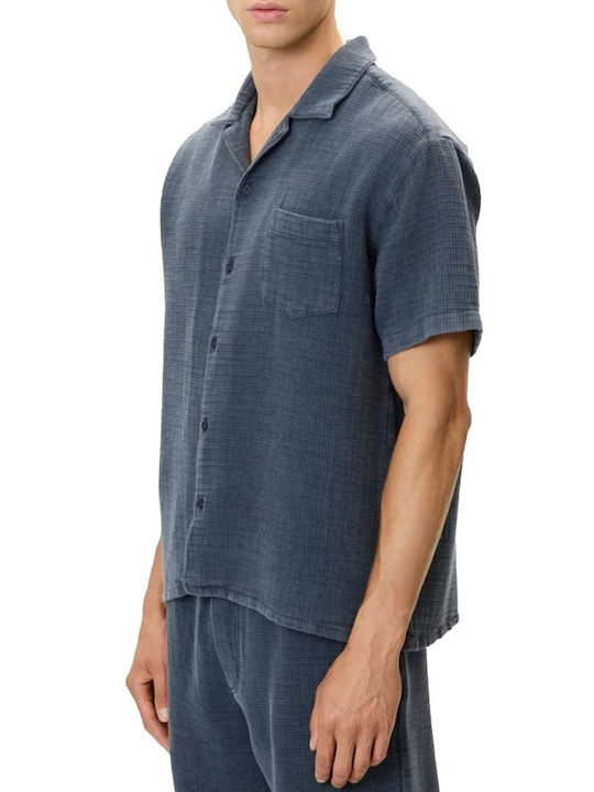 Short Sleeve Shirt in Regular Fit Vintage Blue
