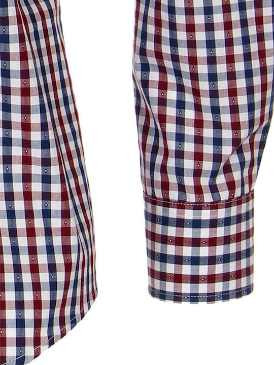 Long Sleeve Shirt Regular Fit Checked Red