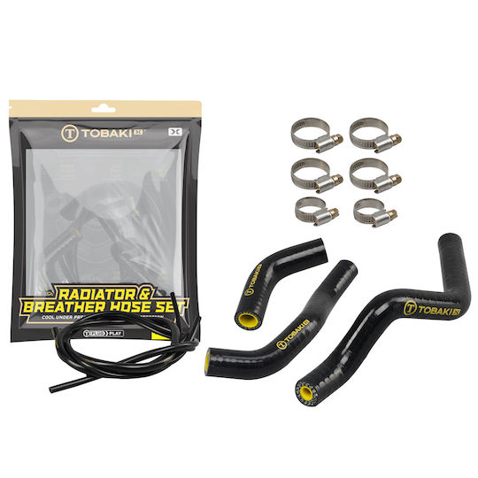 Silicone Radiator Hoses Aramide+Breather Tubes Racing Yamaha Crypton X 135 Tobaki