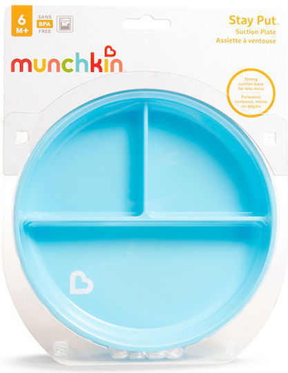 Munchkin Toddler Stay Put Food Plate Blue