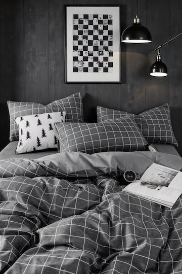 SteweHome Σετ Μονό 160x220εκ. Γκρι
