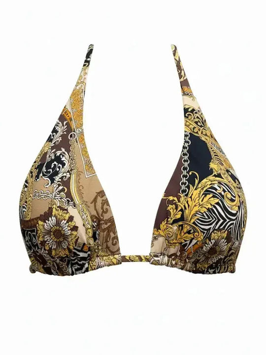 Set Bikini Τριγωνάκι με Αφαιρούμενη Ενίσχυση Χρυσό