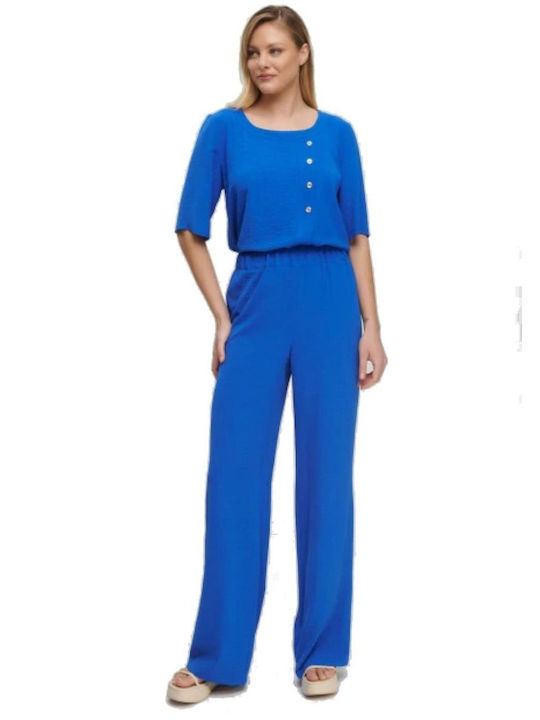 Damenhose mit Gummiband Blau