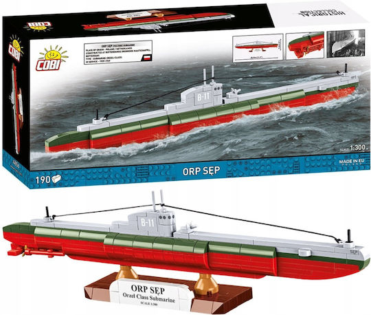 Cobi Туфлаки Polish Submarine ORP Sep 1:300 за 7+ години 190 броя