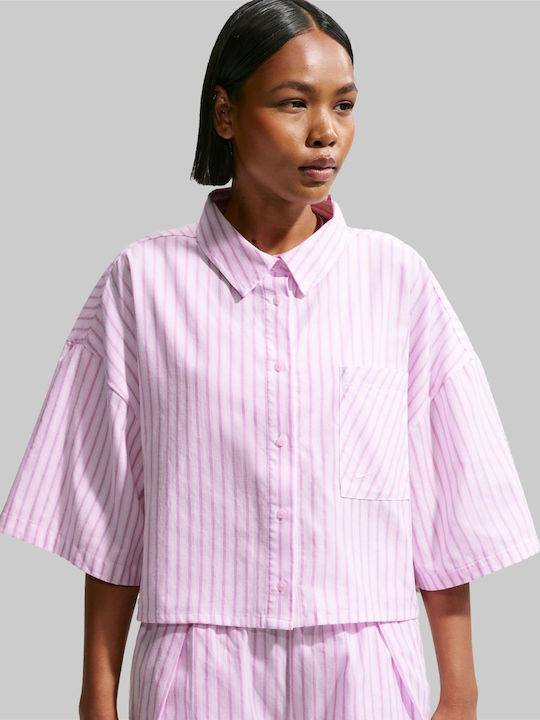 Chill Long Sleeve Women's Shirt Pink Striped
