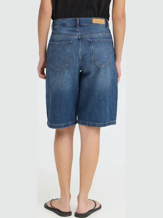 Women's Jean Bermuda Washed Medium Blue