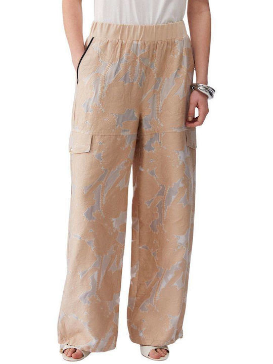 Women's Fabric Trousers Champagne TA6201T345A C3884
