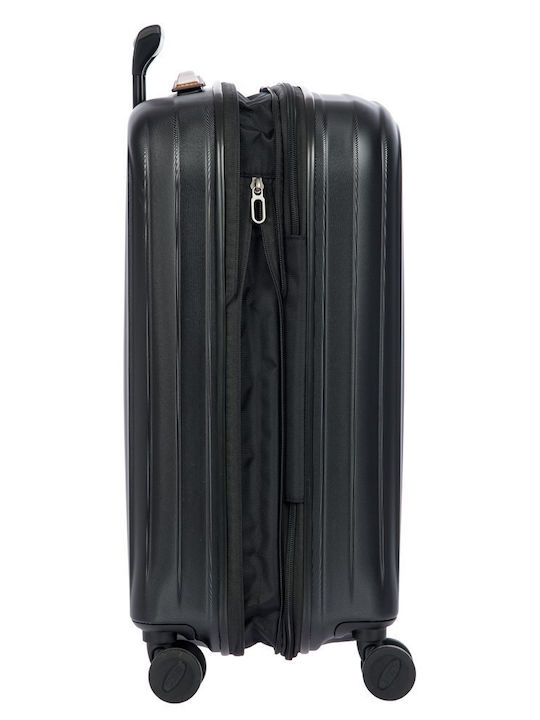 Bric's Milano Cabin Travel Suitcase Black with 4 Wheels Height 55cm