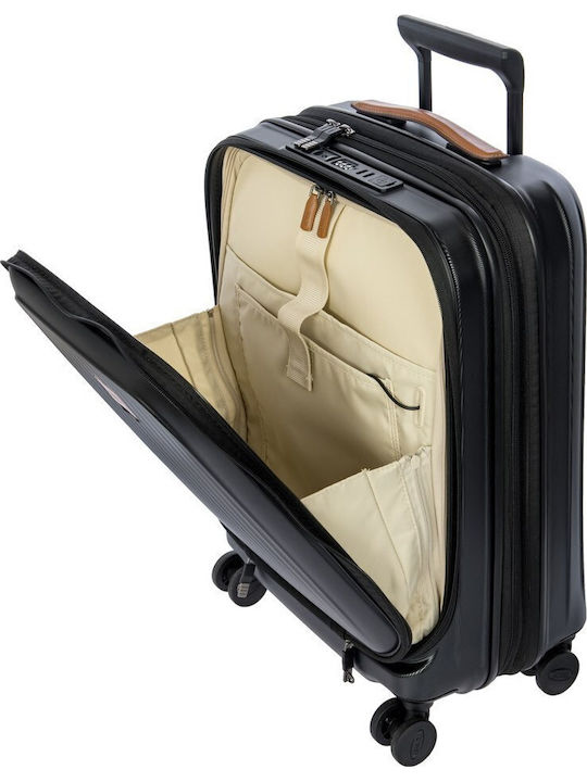 Bric's Milano Cabin Travel Suitcase Black with 4 Wheels Height 55cm