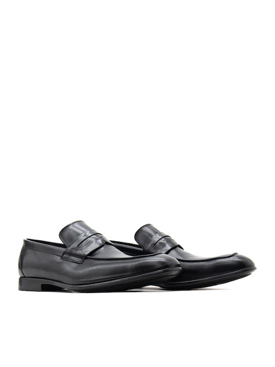 Leather Men's Moccasins in Black Colour