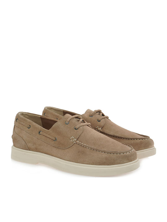 Suede Ανδρικά Boat Shoes σε Καφέ Χρώμα