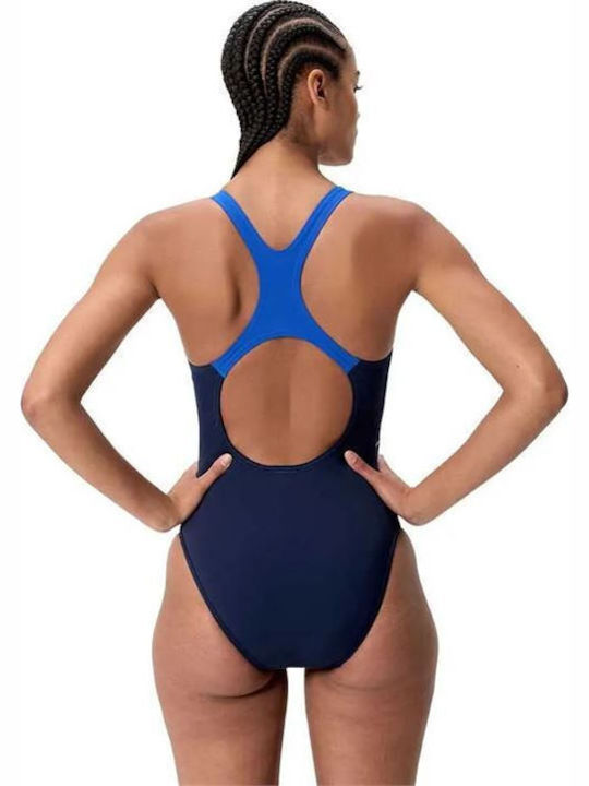 Medley Logo Medalist Activewear Swimsuit Navy Blue