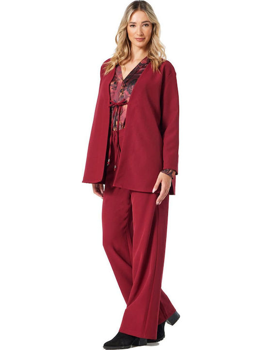 Cardigan Pentru Femei Bordeaux