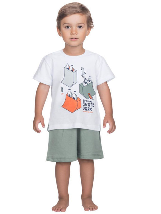 Dreams by Joyce Kids Nightwear Summer White Skate Park