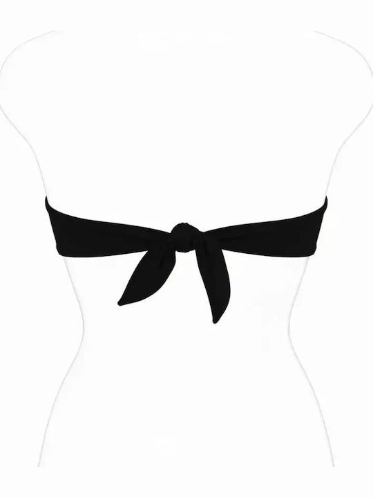 Strapless Bikini Top With Padding Black