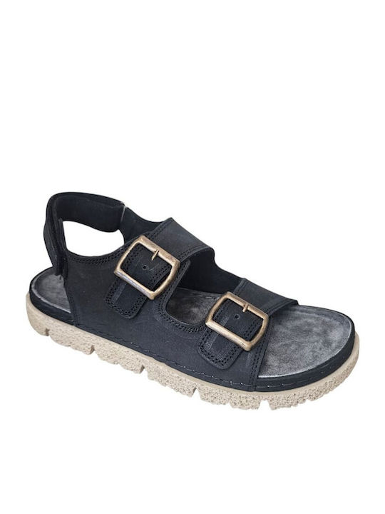 Leather Men's Sandals in Tabac Brown Colour A103-MAVRO