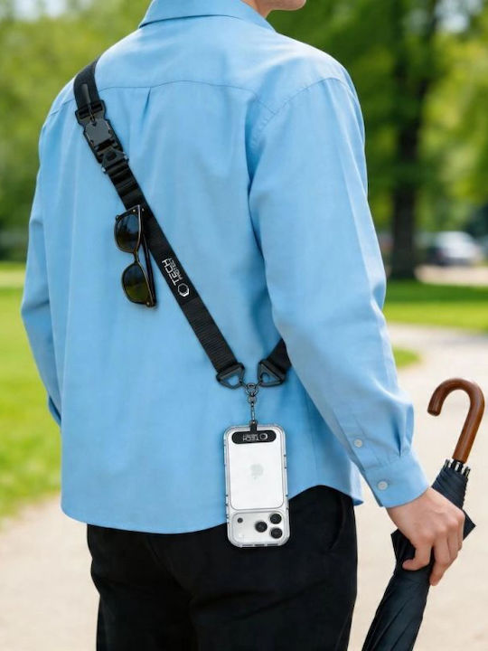 Tech-protect C9s Rope Crossbody Phone Lanyard Black