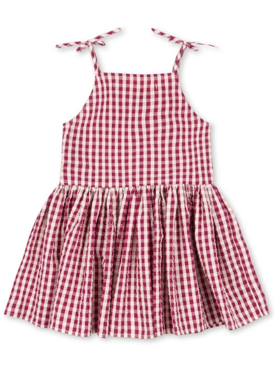 Παιδικό Φόρεμα Αμάνικο Rasberry Check