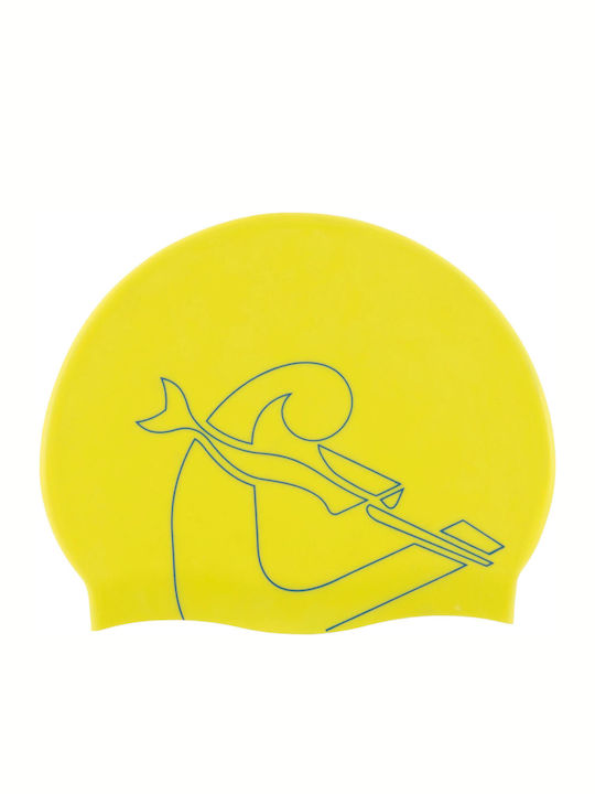 Cressi Ricky Jr Swim Cap Yellow Blue Ncc