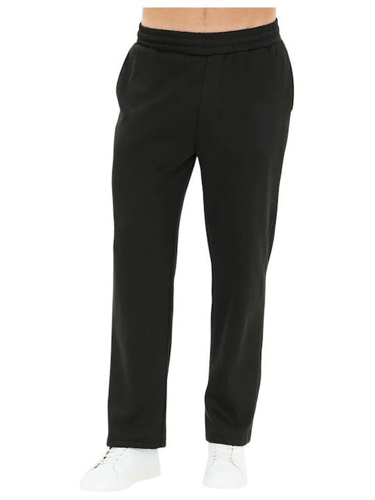 Herren-Sweatpants Jogginghose Ohne Elastik Schwarz
