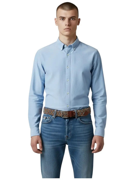 Elastische Herren Gürtel Leder Gestrickt Braun