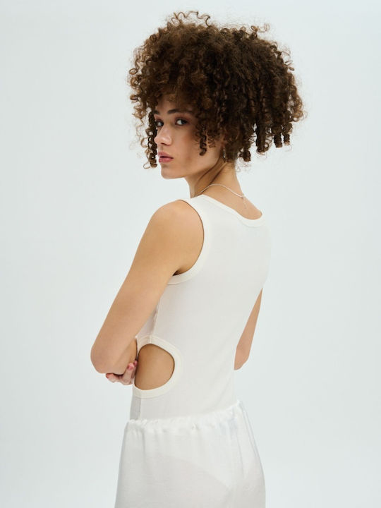 Project Soma Balsam Off-white Bodysuit Εκρού Κορμάκι Ανοίγματα