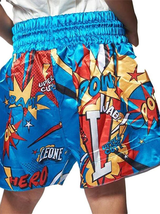 Παιδικό Σορτς Kick Thai Leone Hero Abj02 Light Blue