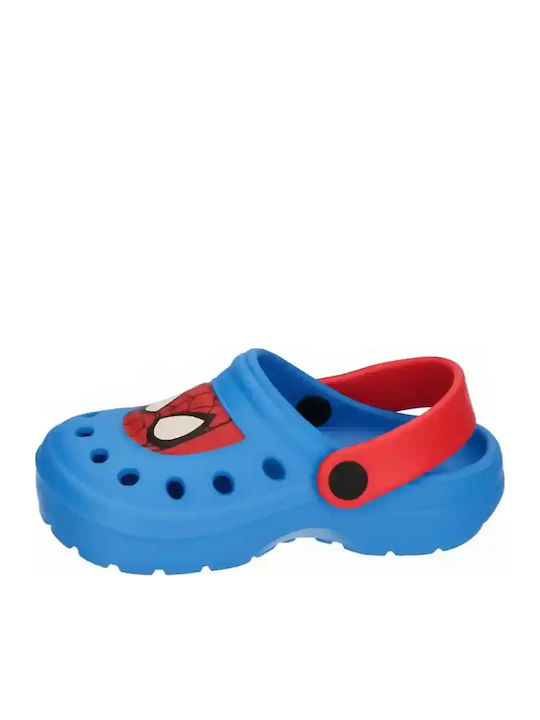 Spiderman Kids Beach Clogs Blue