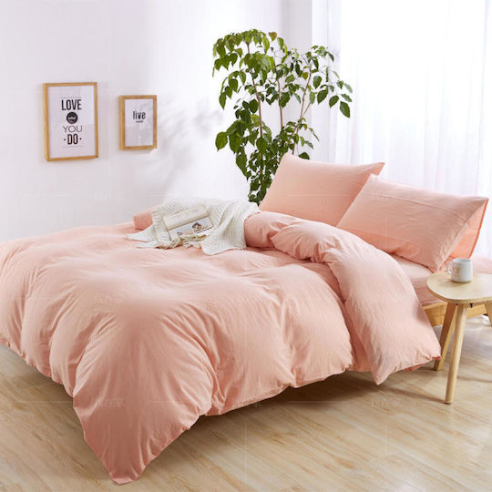 SteweHome Bettlaken Doppeltes 3 Stück 200x220cm Rosa