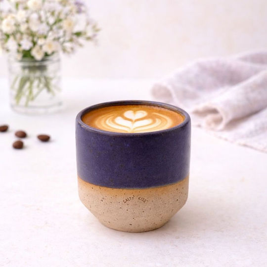 Salty Kiss Handgemachte Tasse Single Cappuccino 180ml Lila