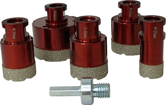 SKS Tools Σετ Ποτηροτρύπανα Υγρής/Ξηρής Κοπής με Διάμετρο από 25mm έως 60mm για Πλακάκι