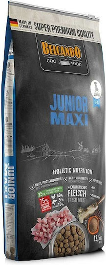 Belcando Junior 4kg Dry Food Diet, Grain-Free for Large Breed Puppies with Poultry, Rice, Chicken, Tuna, Meat, Fish and Liver
