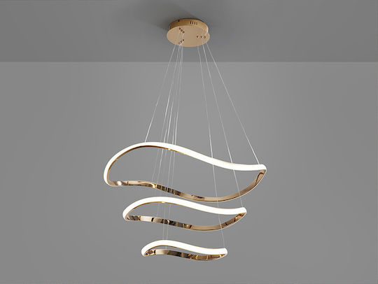 Naos Deckenleuchte Rose Gold LED 80x80cm
